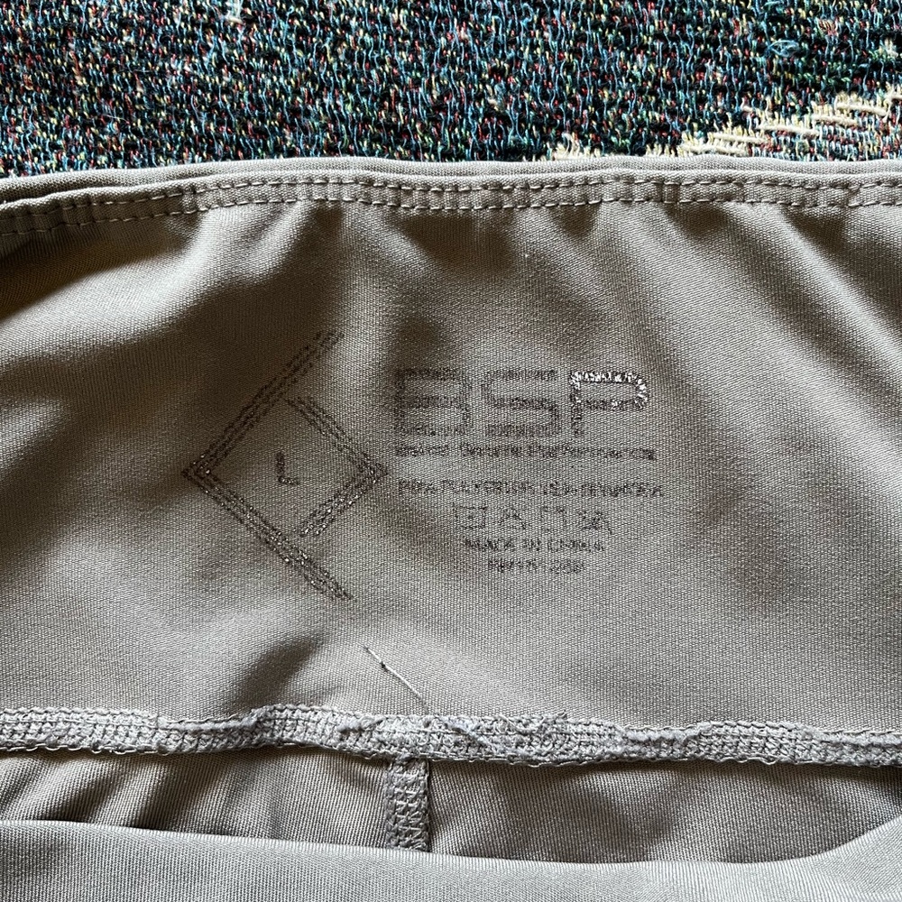 BSP Tan Ribbed Leggings Size L High-Waisted Stretchy Activewear Yoga Athletic - Picture 13 of 13